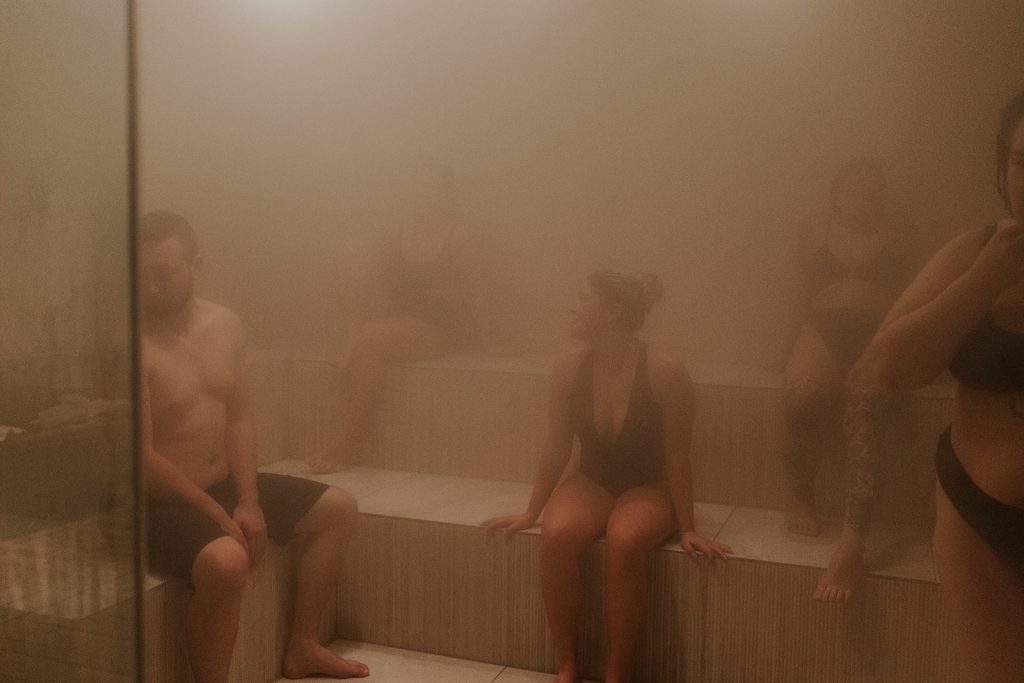The eucalyptus steam room at Evolve